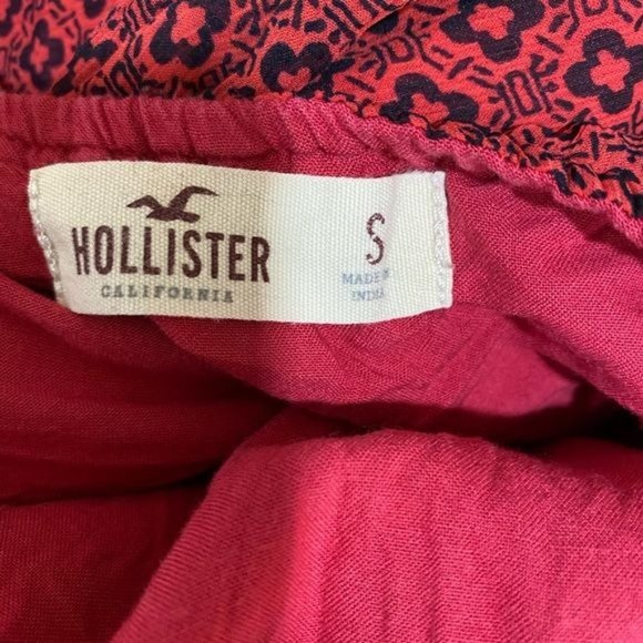 Hollister juniors dress mini long bell sleeves red and black size small - Picture 5 of 7